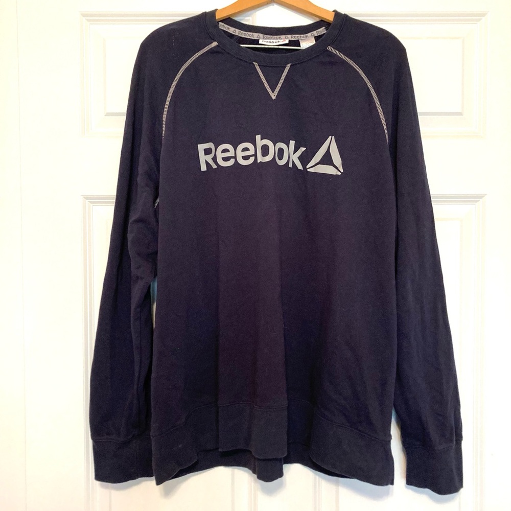 Mens navy Reebok crewneck sweatshirt size 2XL
